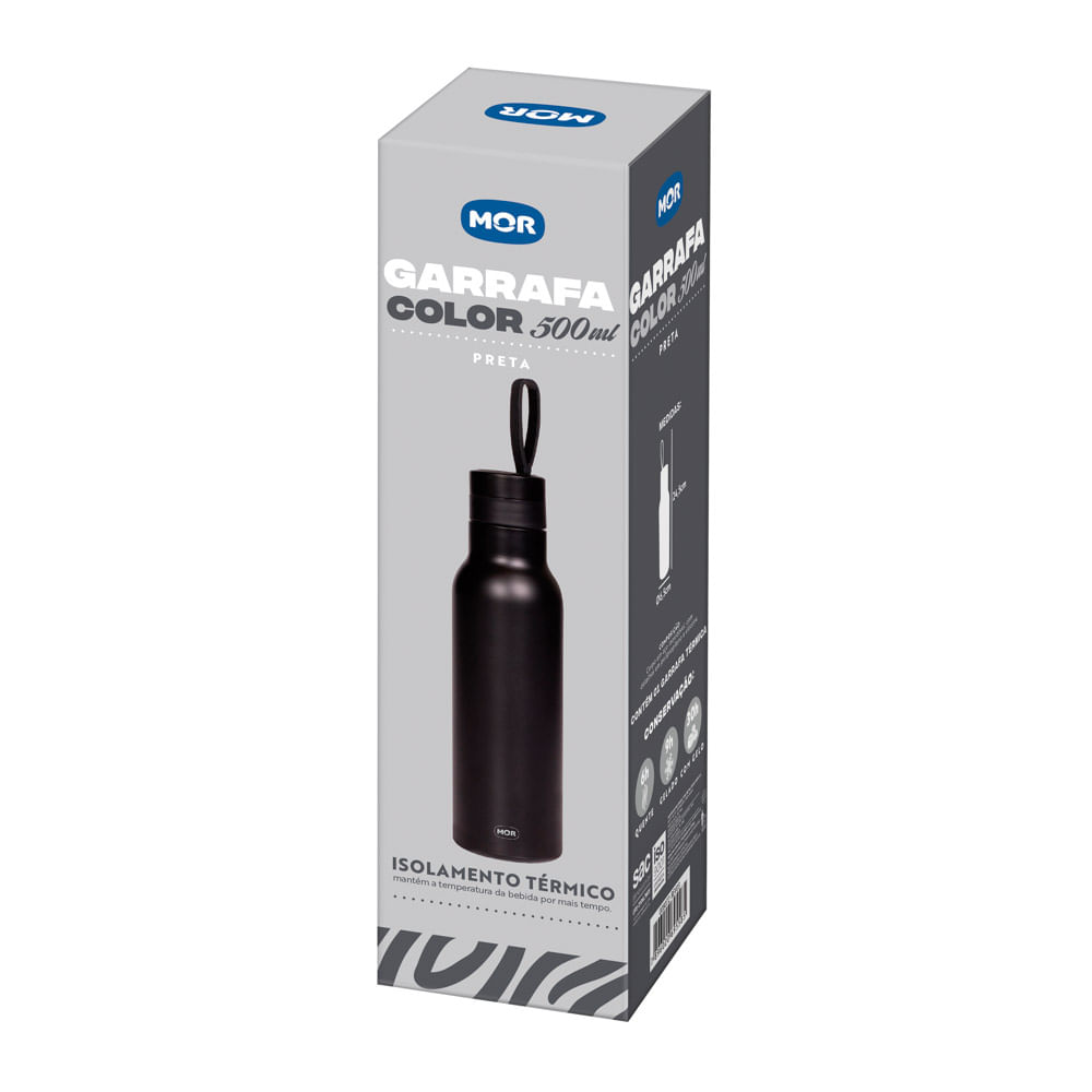 Garrafa Color 500ml - preto - Loja Mor